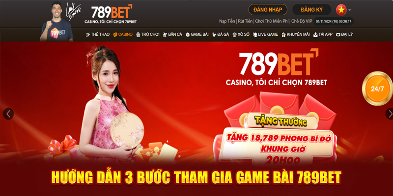 Hướng dẫn 3 bước tham gia game bài 789Bet