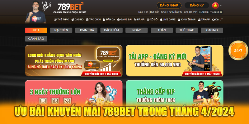 Ưu đãi 789bet trong tháng 4/2024